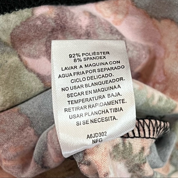 Derek Heart Sz Small Black Floral Long Sleeve Ruched Fitted Bodycon Dress. - Picture 10 of 10